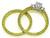 Gold and Platinum Diamond Engagement Ring and Wedding Band Set