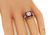 Art Deco Style Old Mine Cut Diamond Baguette French Cut Diamond 18k White Gold Engagement Ring