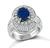 Estate 2.20ct Sapphire 1.68ct Diamond Ring