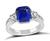Estate 3.25ct Sapphire 1.30ct Diamond Engagement Ring
