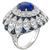 Sapphire Diamond Art Deco Ring
