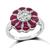 Estate GIA Certified 1.02ct Diamond Ruby Engagement Ring