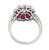 Diamond Ruby 18k White Gold Engagement Ring