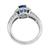 Oval Cut Ceylon Sapphire Round Cut Diamond Platinum Engagement Ring