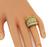 Round and Carre Cut Diamond 18k Yellow Gold Ring by Krypell