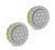 Round Cut Diamond 14k Yellow and White Gold Studs Earrings