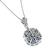 18k White Gold Sapphire Diamond Pendant Necklace