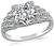 Art Deco GIA Certified 1.20ct Diamond Engagement Ring