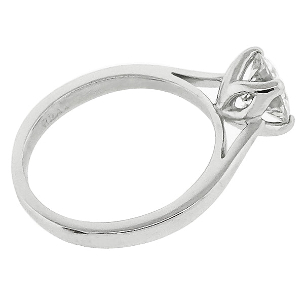 Estate 0.81ct Old Mine Cut Diamond Solitaire Platinum Engagement Ring