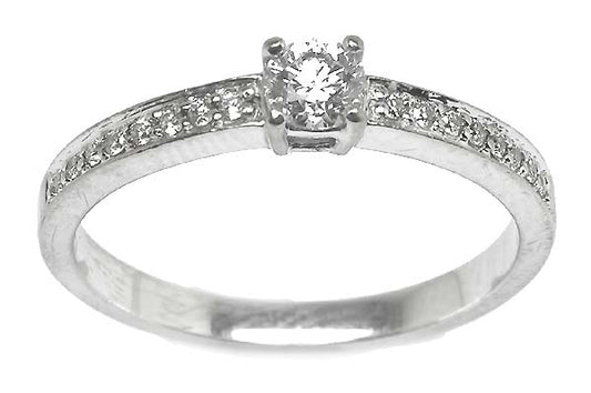 0.20ct Diamond 14k White Gold Engagement Ring