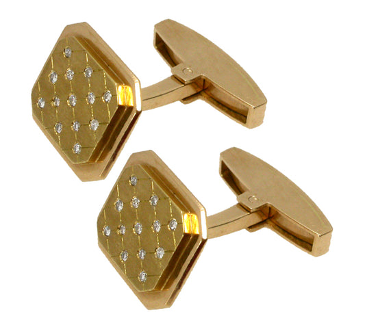 0.30ct Diamond  Gold Cufflinks