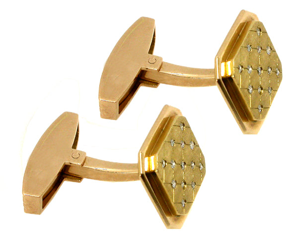 0.30ct Diamond  Gold Cufflinks