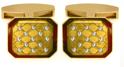 0.30ct Diamond  Gold Cufflinks