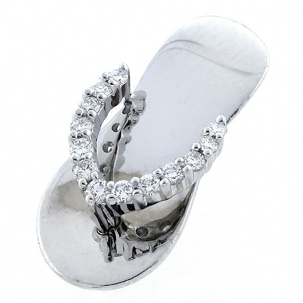 0.30ct Diamond Gold Flip Flops Pendant