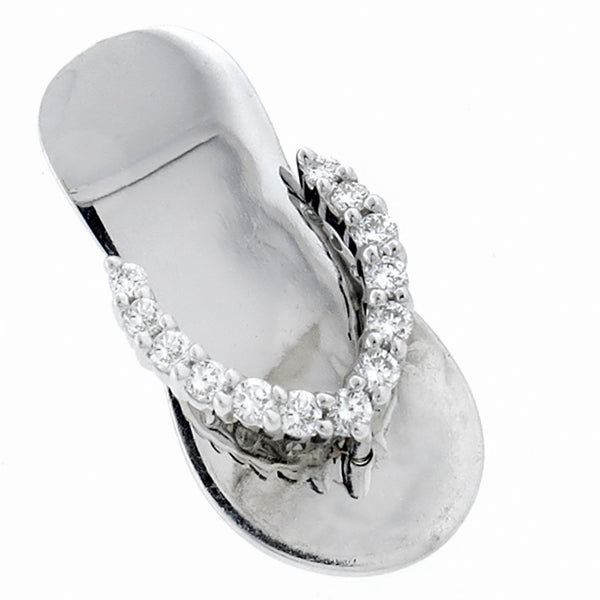 0.30ct Diamond Gold Flip Flops Pendant