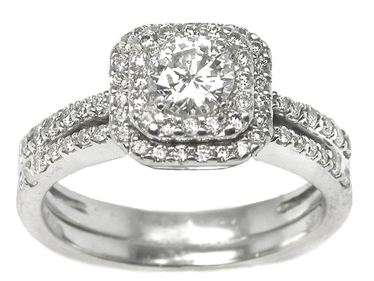 0.40ct Diamond 14k White Gold Engagement Ring