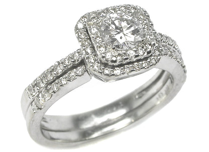 0.40ct Diamond 14k White Gold Engagement Ring