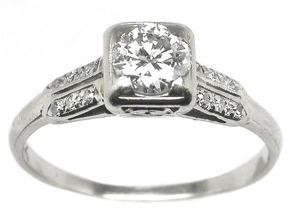 0.45ct Round Diamond 14k Gold Engagement Ring