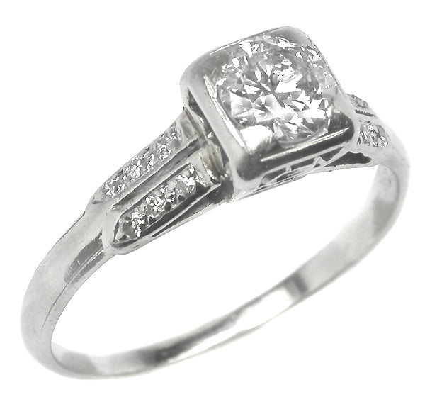 0.45ct Round Diamond 14k Gold Engagement Ring