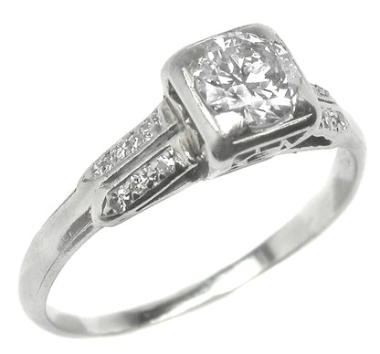 0.45ct Round Diamond 14k Gold Engagement Ring