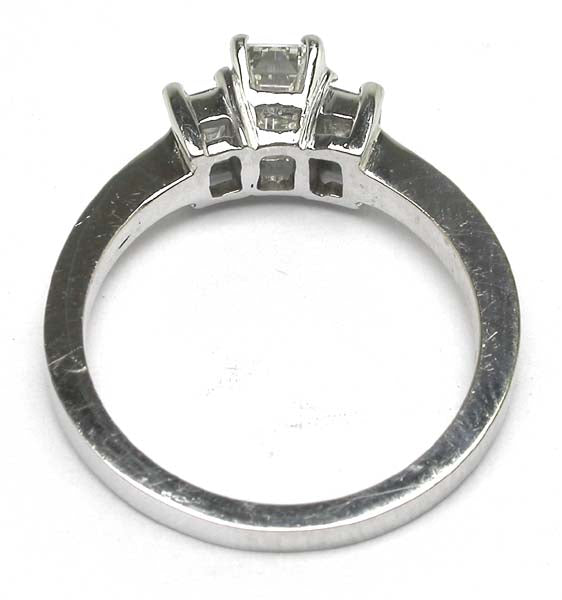 0.50ct Baguette Cut Diamond 14k White Gold Engagement Ring