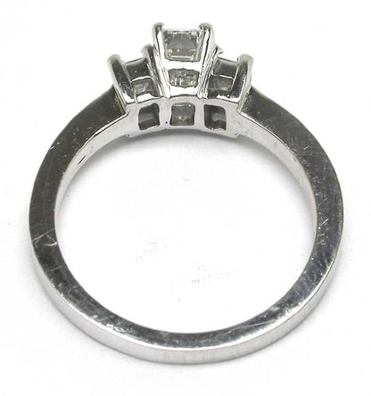 0.50ct Baguette Cut Diamond 14k White Gold Engagement Ring