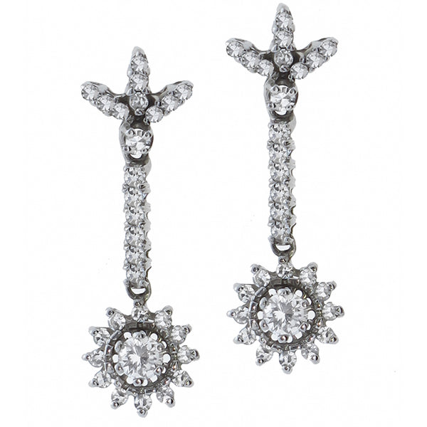 0.50ct Center Diamond Gold Earrings