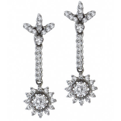 0.50ct Center Diamond Gold Earrings