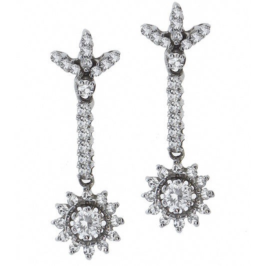 0.50ct Center Diamond Gold Earrings