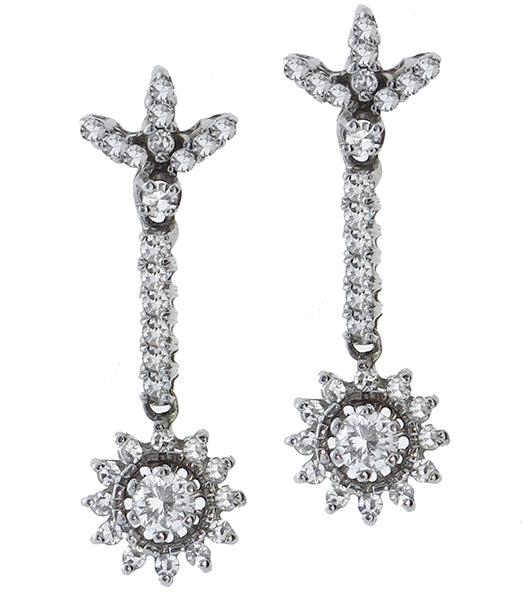 0.50ct Center Diamond Gold Earrings