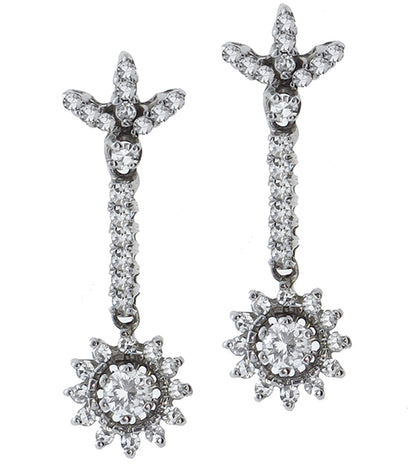 0.50ct Center Diamond Gold Earrings