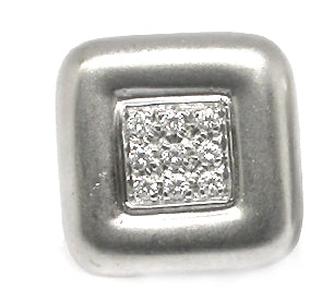 0.50ct Diamond 14k White Gold Square Earrings