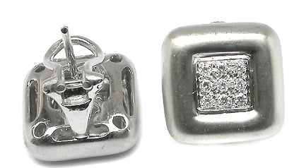 0.50ct Diamond 14k White Gold Square Earrings