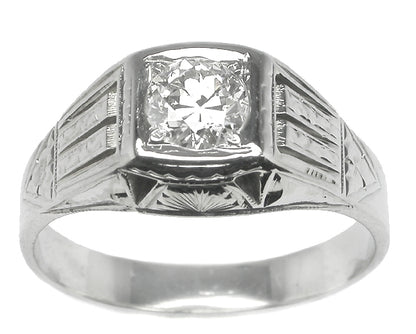 0.50ct  Diamond 18k Gold Men's Ring