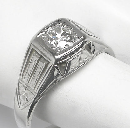 0.50ct  Diamond 18k Gold Men's Ring