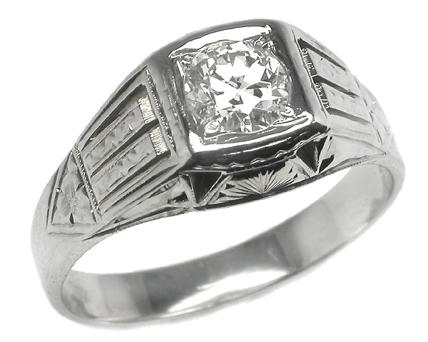0.50ct  Diamond 18k Gold Men's Ring