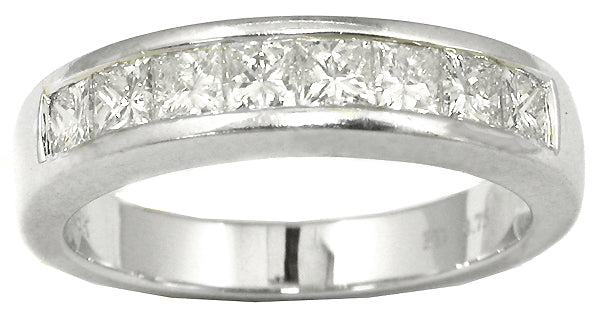 0.50ct Diamond 18k White Gold Wedding Band