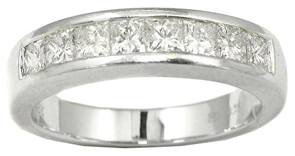 0.50ct Diamond 18k White Gold Wedding Band