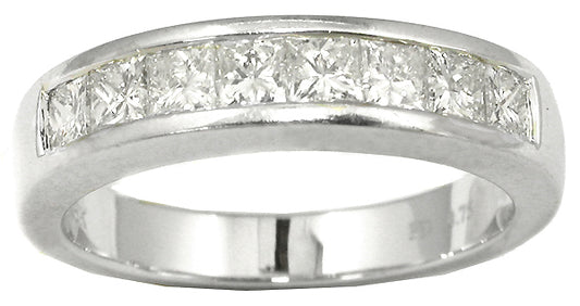 0.50ct Diamond 18k White Gold Wedding Band