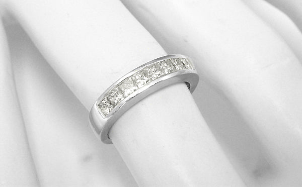 0.50ct Diamond 18k White Gold Wedding Band