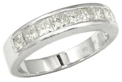 0.50ct Diamond 18k White Gold Wedding Band