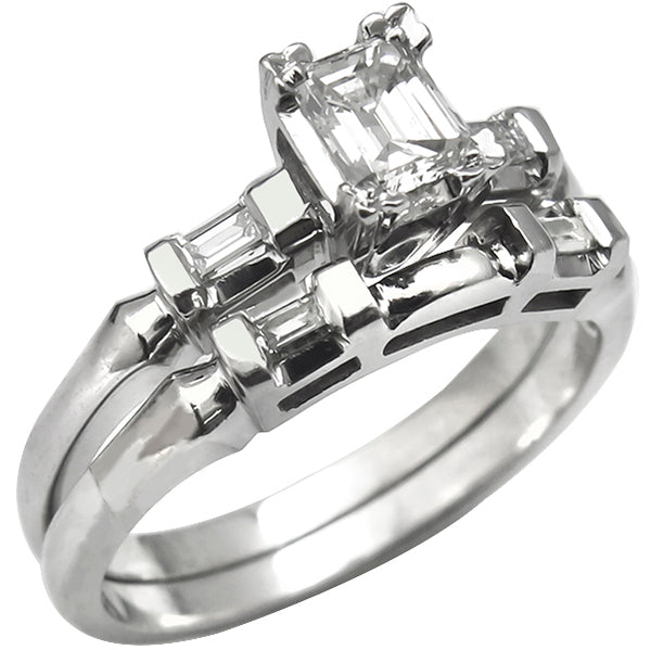 0.50ct  Diamond  Gold Engagement Ring & Wedding Band Set