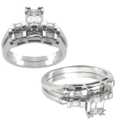 0.50ct  Diamond  Gold Engagement Ring & Wedding Band Set