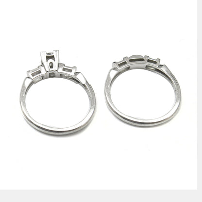 0.50ct  Diamond  Gold Engagement Ring & Wedding Band Set