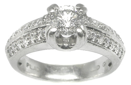 0.50ct Magma Cut Diamond Platinum Engagement Ring