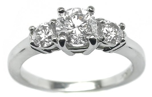 0.50ct Round Cut Diamond Platinum Engagement Ring