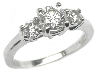 0.50ct Round Cut Diamond Platinum Engagement Ring