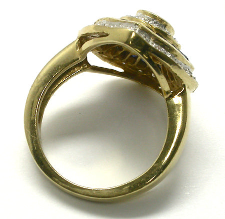 0.50ct Sapphire 0.30ct Diamond 18k Yellow Gold Ring