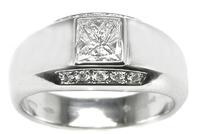 0.52ct Princess Cut Diamond 18k Gold Engagement  Ring