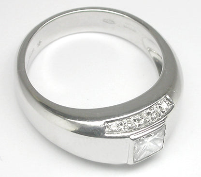 0.52ct Princess Cut Diamond 18k Gold Engagement  Ring